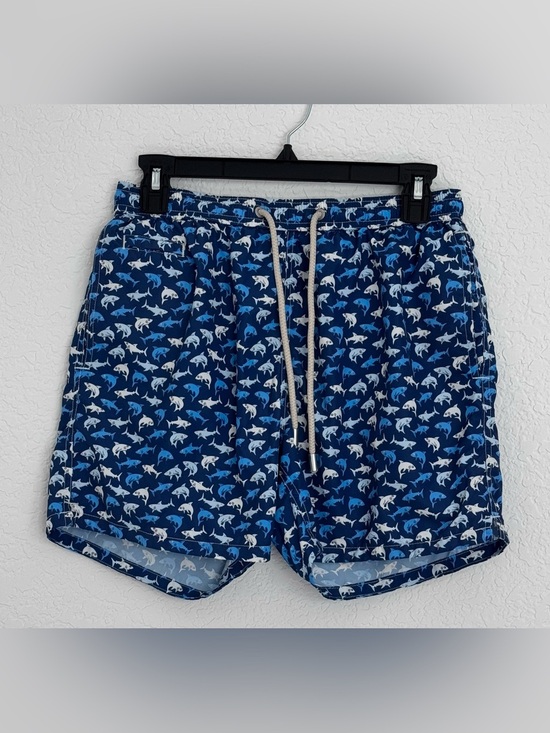 MC2 Saint Barth Other - MC2 Saint Barth Men's Shark-Print Swim Shorts - Navy & White & Blue